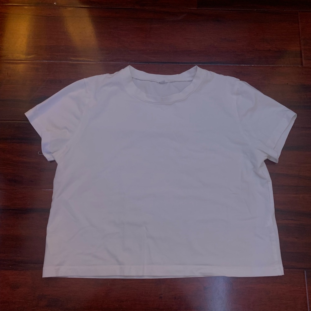 White crop top.